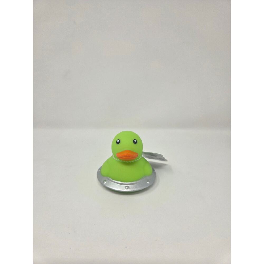 Spaceship Green Glow In The Dark Rubber Duck